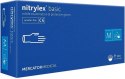 Rękawice Nitrylowe 100 sztuk / Niebieskie / Nitrylex Basic Dark Blue (S 6-7)