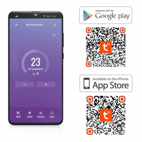 Klimatyzator przenośny KP41W z Wi-Fi