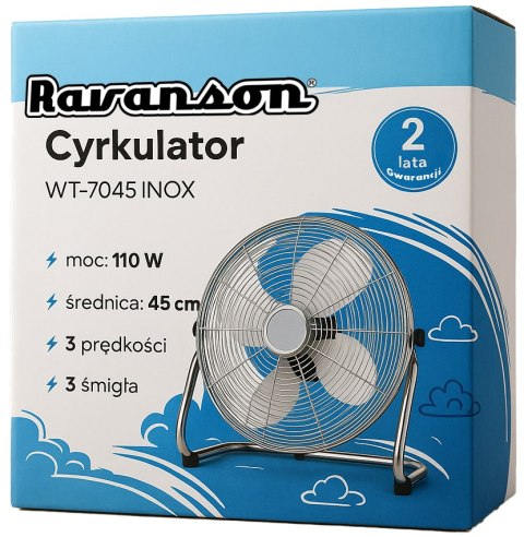 Wentylator podłogowy Ravanson WT-7045 INOX