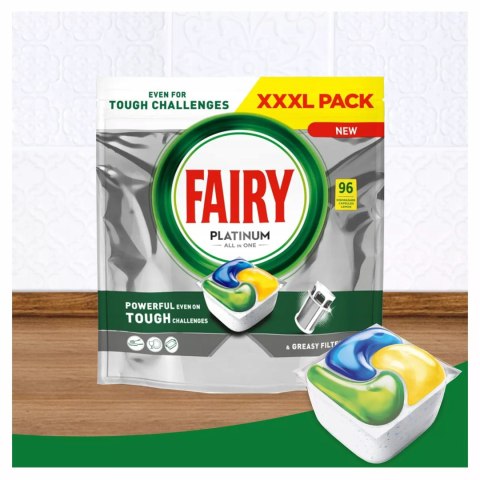 FAIRY Kapsułki Do Zmywarki Platinum All in One Lemon 96 szt.
