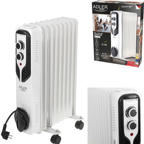Grzejnik Olejowy (9 żeberek) 2000W ADLER AD 7816