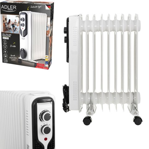 Grzejnik Olejowy (9 żeberek) 2000W ADLER AD 7816
