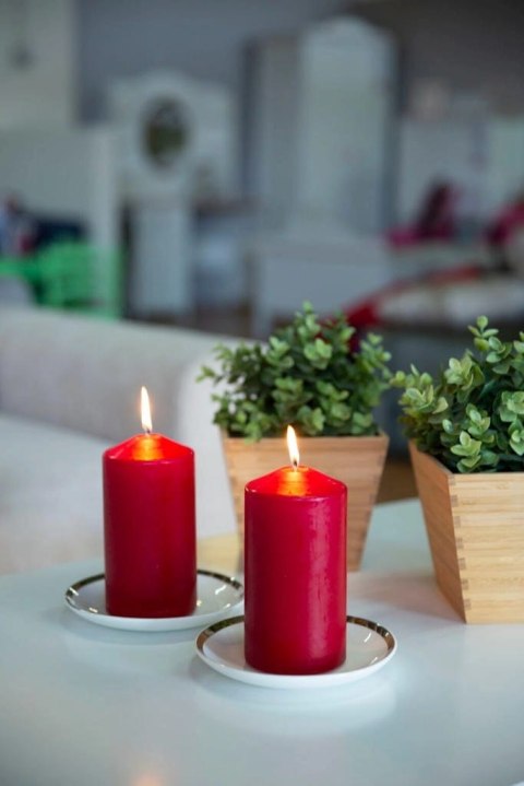 AURA Świeca Walec Biała 38h sw60/120-090