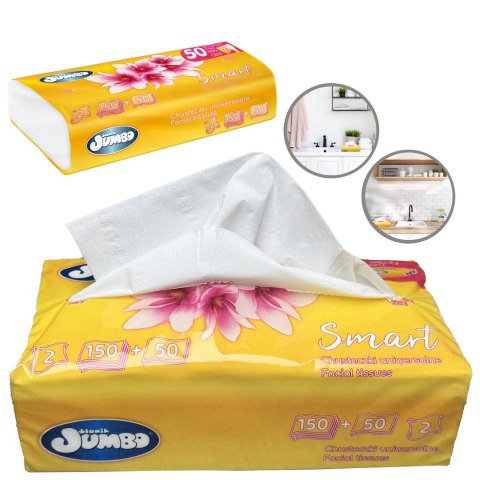 Chusteczki uniwersalne 200 szt. SŁONIK JUMBO SMART folia 2W - 1 op.