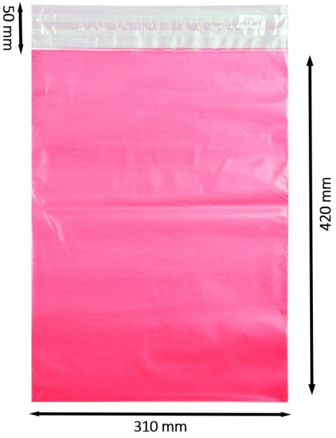 Foliopaki Kurierskie Różowe A3 310x420mm - 1000 szt.