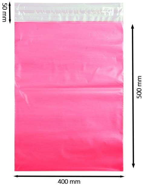 Foliopaki Kurierskie Różowe B3 400x500mm - 100 szt.