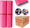 Foliopaki Kurierskie Różowe B4 260x350mm - 100 szt.