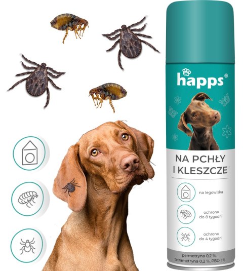 HAPPS - na pchły i kleszcze 250ml