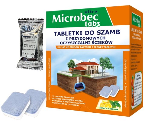BROS - Microbec ULTRA - tabletka do szamb - 16 szt.