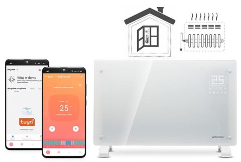 Grzejnik elektryczny WARMTEC EGW-10B 1000W z WiFi biały