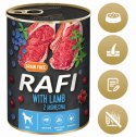 Karma Mokra Dla Psów RAFI z Jagnięciną, Borówką i Żurawiną 400g - 12 szt.