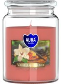 AURA Świeca Zapachowa WANILIA - BURSZTYN 100h snd99-355