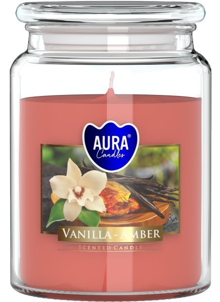 AURA Świeca Zapachowa WANILIA - BURSZTYN 100h snd99-355
