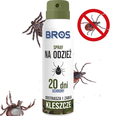 BROS - spray na odzież - odstrasza i zabija kleszcze 90ml