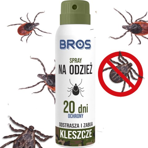 BROS - spray na odzież - odstrasza i zabija kleszcze 90ml