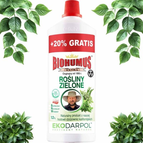 EKODARPOL BIOHUMUS EXTRA Rośliny Zielone 1L + 20% gratis