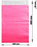 Foliopaki Kurierskie Różowe XL 500x600mm - 100 szt.