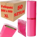 Foliopaki Kurierskie Różowe XL 500x600mm - 50 szt.