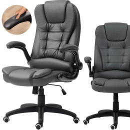 Fotel Biurowy Ze Składanymi Podłokietnikami i Funkcją Odchylania Ciemnoszary PAKO 921-731V81CG