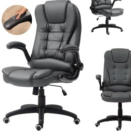 Fotel Biurowy Ze Składanymi Podłokietnikami i Funkcją Odchylania Ciemnoszary PAKO 921-731V81CG