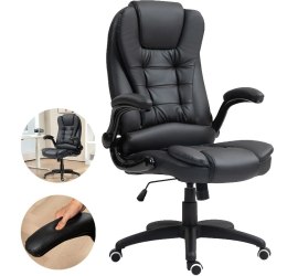 Fotel Biurowy Ze Składanymi Podłokietnikami i Funkcją Odchylania Czarny PAKO 921-731V81BK