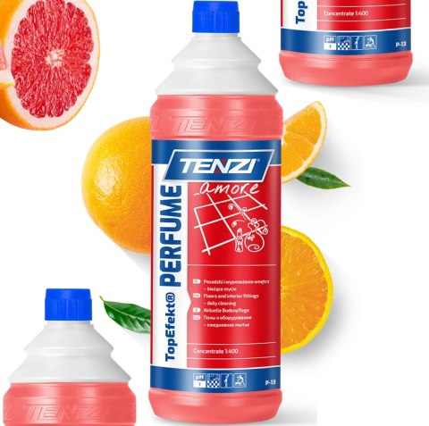 TENZI Top Efekt Perfume AMORE czerwony - Płyn do mycia posadzek i pielęgnacji - Zapachowy - 1L