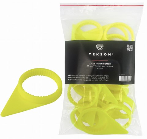 Wskaźnik Luźnej Nakrętki 33mm Żółty Fosfor 20 szt.