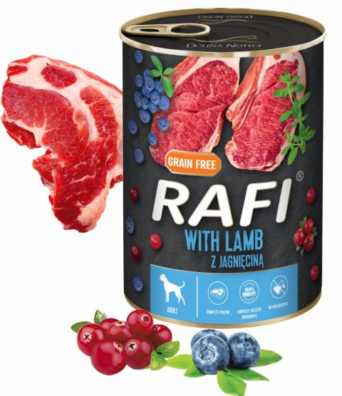 Zestaw 6x400g Karma Mokra Dla Psów RAFI MIX Smaków (Jagnięcina, Wołowina)