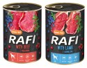 Zestaw 6x400g Karma Mokra Dla Psów RAFI MIX Smaków (Jagnięcina, Wołowina)