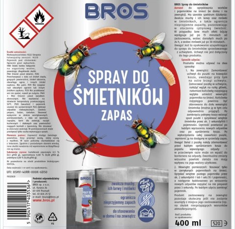 BROS - Spray Do Śmietników 400ml - ZAPAS