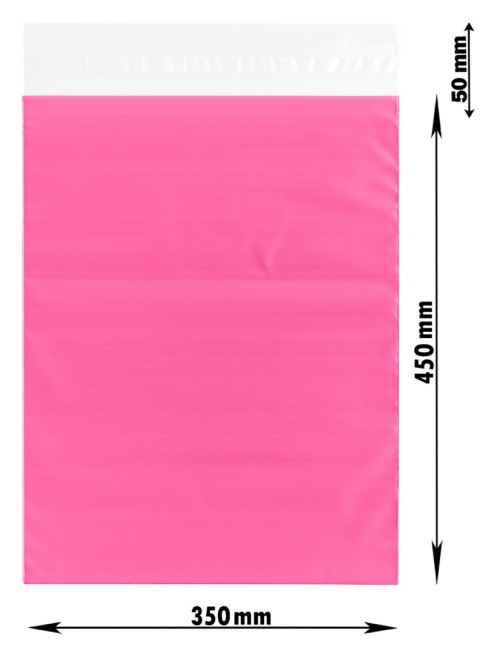 Foliopaki Kurierskie Różowe C3 350x450mm - 50 szt.
