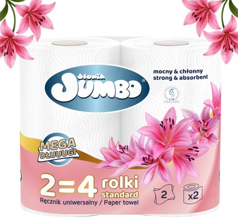 Ręcznik Papierowy 2R SŁONIK JUMBO MEGA DŁUUUGI BIAŁY 2W - 2 Rolki