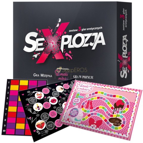 Gra Planszowa Dla Dorosłych - SEXPLOZJA - Zestaw 3 Gier Erotycznych