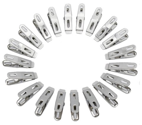 Klamerki Spinacze Do Prania Ubrań Bielizny Metalowe 20 szt. - 27327