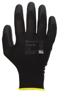 Rękawice Robocze MERCATOR Tech Black+Black PU - 1 Para (10 - XL)