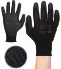 Rękawice Robocze MERCATOR Tech Black+Black PU - 1 Para (8 - M)