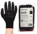 Rękawice Robocze MERCATOR Tech Black+Black PU - 12 Par (10 - XL)