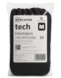 Rękawice Robocze MERCATOR Tech Black+Black PU - 12 Par (10 - XL)