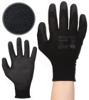 Rękawice Robocze MERCATOR Tech Black+Black PU - 12 Par (8 - M)