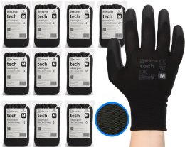 Rękawice Robocze MERCATOR Tech Black+Black PU - 120 Par (8 - M)