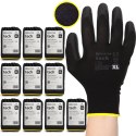 Rękawice Robocze MERCATOR Tech Black+Black PU - 120 Par (9 - L)