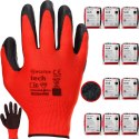 Rękawice Robocze MERCATOR Tech Red+Black Latex - 120 Par (10 - XL)