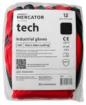 Rękawice Robocze MERCATOR Tech Red+Black Latex - 120 Par (10 - XL)