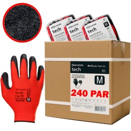 Rękawice Robocze MERCATOR Tech Red+Black Latex - 240 Par (8 - M)
