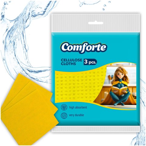 COMFORTE Ściereczki celulozowe do czyszczenia, 155*155mm, 3 sztuki
