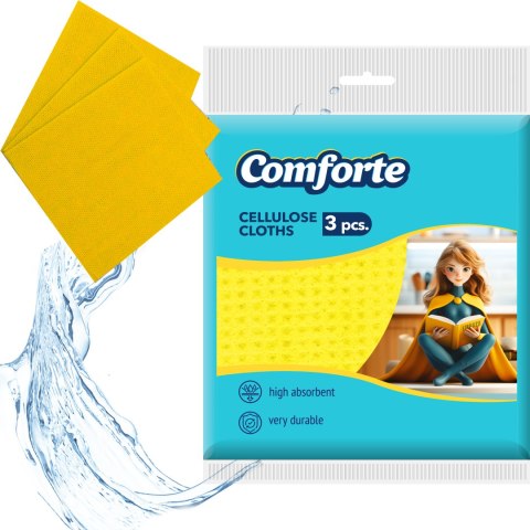 COMFORTE Ściereczki celulozowe do czyszczenia, 155*155mm, 3 sztuki