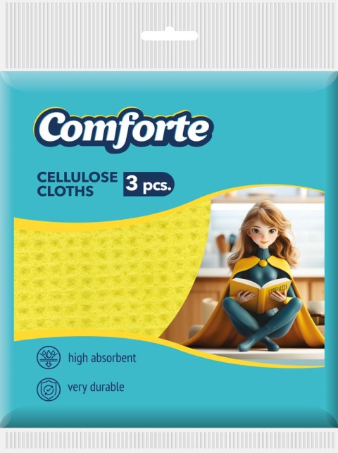 COMFORTE Ściereczki celulozowe do czyszczenia, 155*155mm, 3 sztuki