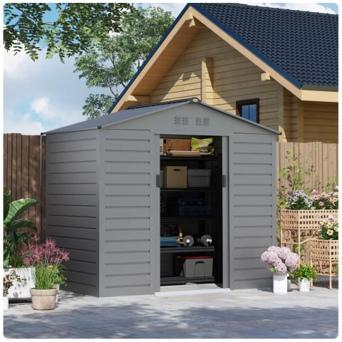 Domek Ogrodowy 213 x 131 x 192 cm Szary 2,43 m² PAKO 84H-352V00SR