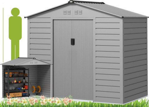 Domek Ogrodowy 213 x 131 x 192 cm Szary 2,43 m² PAKO 84H-352V00SR