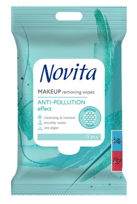 NOVITA Chusteczki nawilżane Make up & Care 15szt.